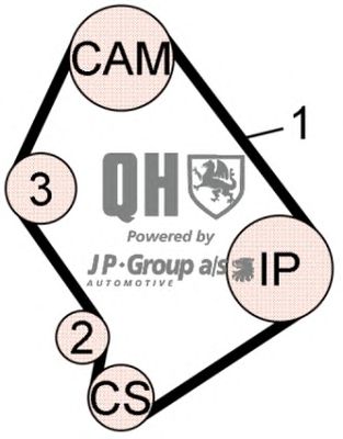 JP GROUP 1112109419 -  Комплект ремня ГРМ